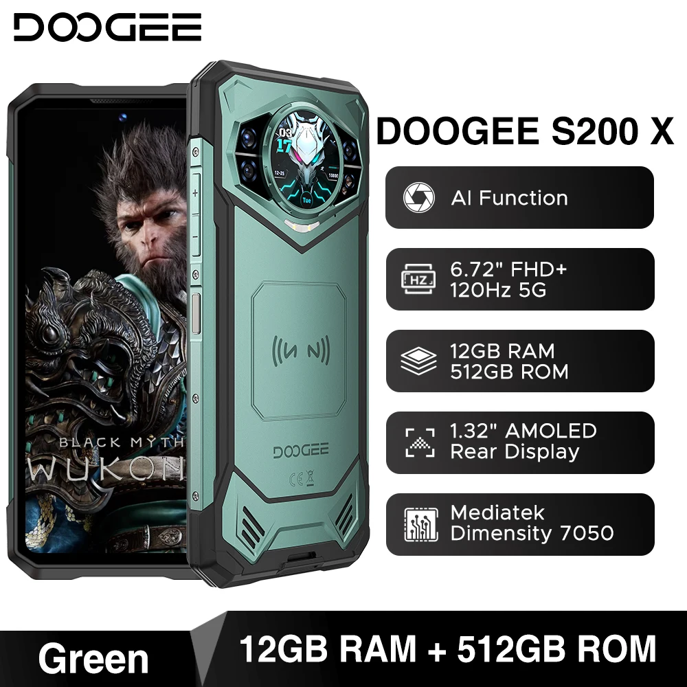 World Premiere DOOGEE S200 X 5G 12GB 512GB Rugged Phone MTK