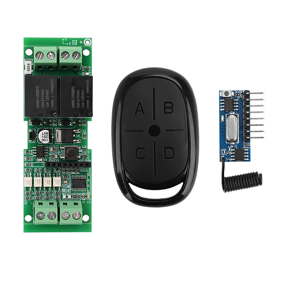 

12V24V10A DC Motor Forward and Reverse Controller Module Wireless Remote Control Board overcurren/Blocking Stop