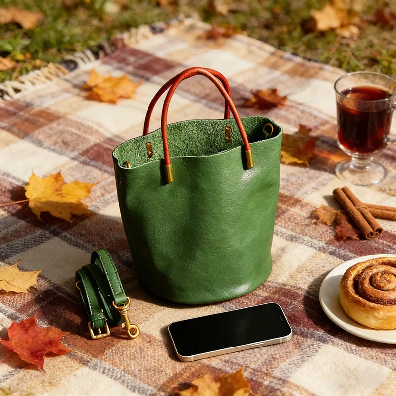 Thumbnail 2 - #20 New Soft Leather Bucket Bags Arrivals