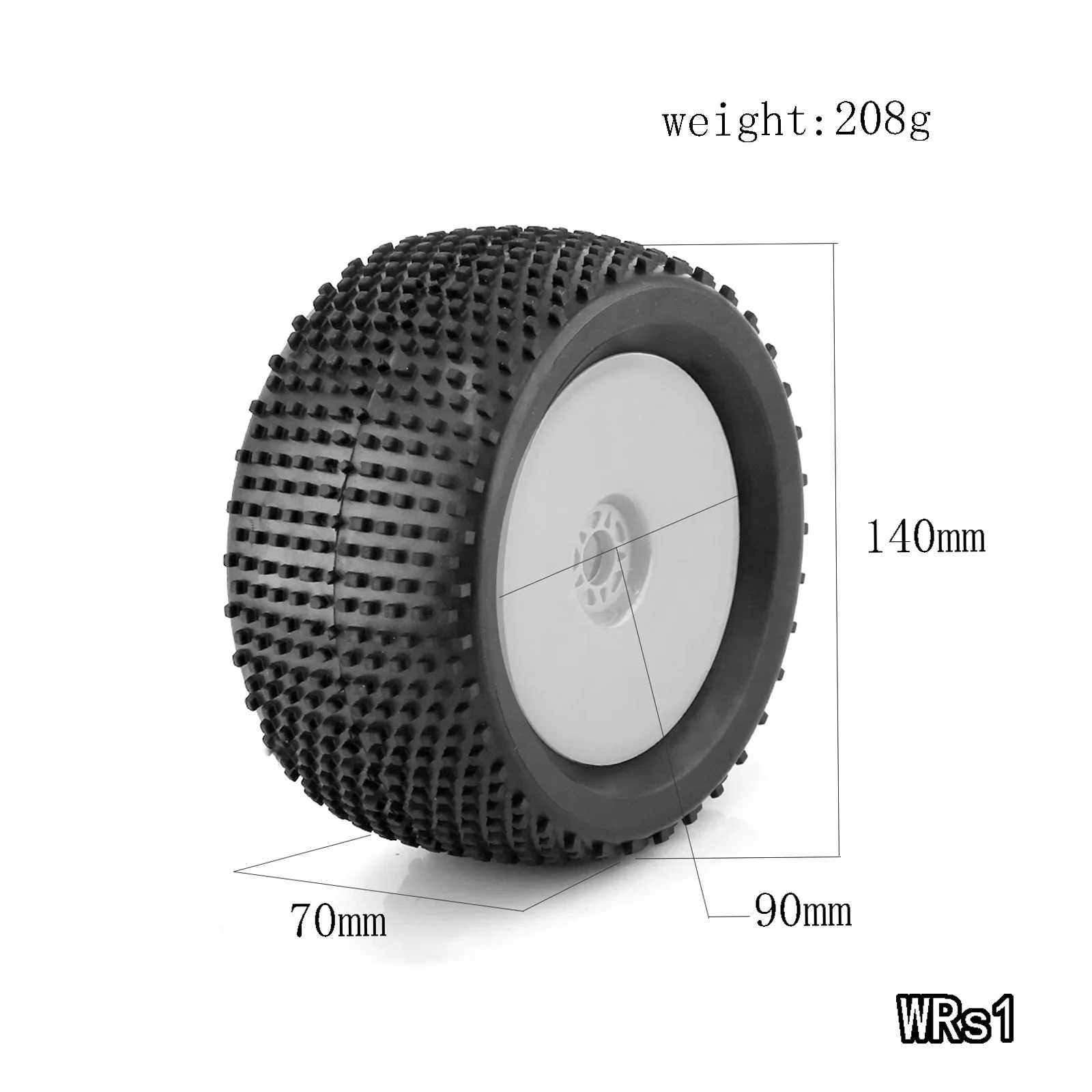 140x70mm 1/8 RC Racing Car Off-Road Buggy Tires Wheel 17mm Hex for ARRMA Traxxas Redcat Team Losi Kyosho VRX HPI WR8 HSP Hobao