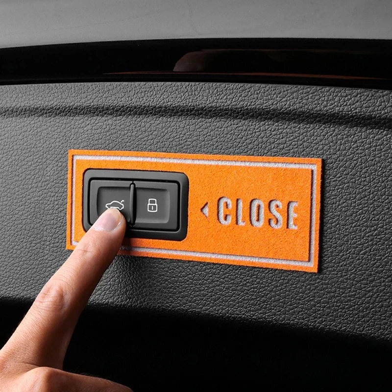 

Suede Auto Luxury ElectricTailgate Truck Door Colse Button Stickers Signs for Audi A5 A4 Q2 Q3 Q5 A6 A7 Q7 A8 Q1 Car Accessories