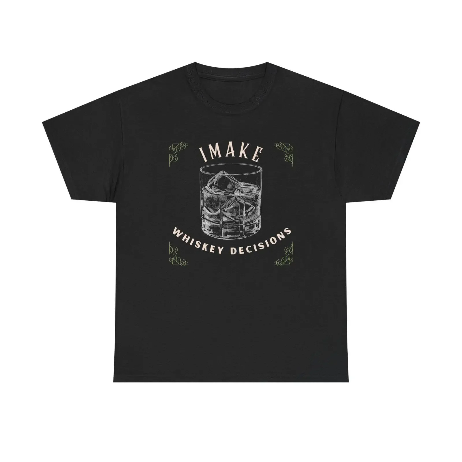I Make Whiskey Decisions T Shirt Glass Illustration Distressed Bar vintage Washed fashion streetwear Slightly designer clothes