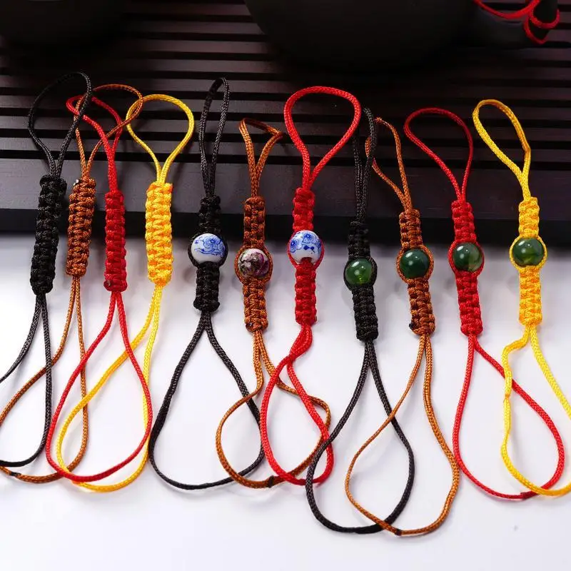 1pcs Teapot Lid Hanging Tether Rope Woven Cover Cord Fob Gongfu Tea Ceremony Accessories For Zisha Porcelain Cast Iron Teapots