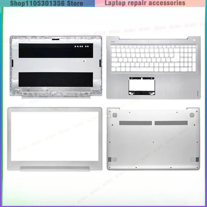 Silver White Laptop Replace For Ideapad 310S-15ISK 510S-15 New LCD Back Cover Front Frame Keyboard Bezel Bottom Base Case