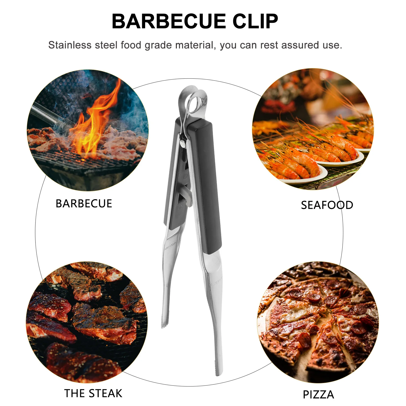 

Stainless Steel Food Tong Kitchen Grill Tongs For Bbq Long Handle Lightweight Non-Slip Grip Cooking Tool Kitchen Utensils