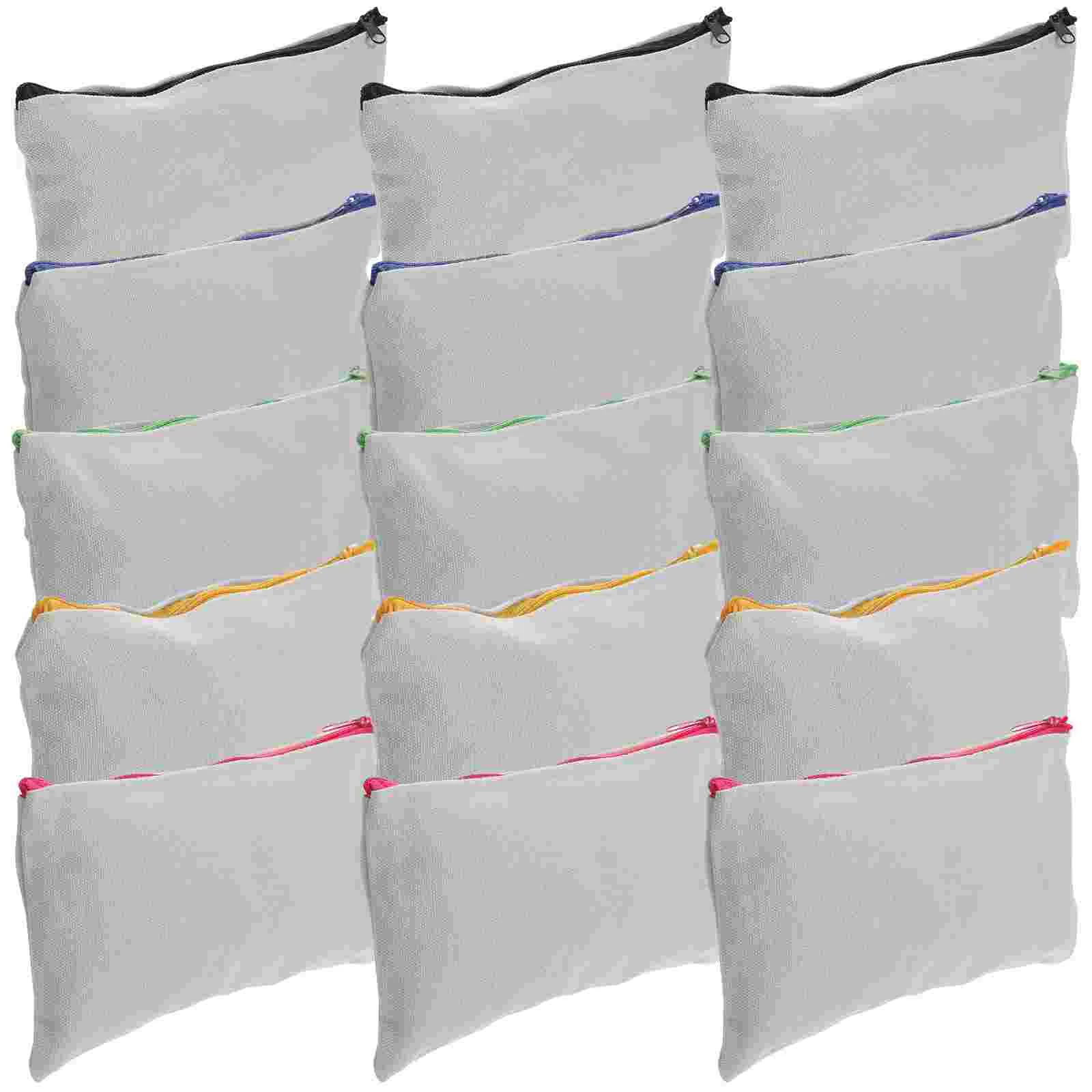 15 Pcs Makeup Bag for Travel Sublimation Pencil Case Cosmetics Storage Heat Transfer Bags Pouch Graffiti DIY Crafts Zipper Wash