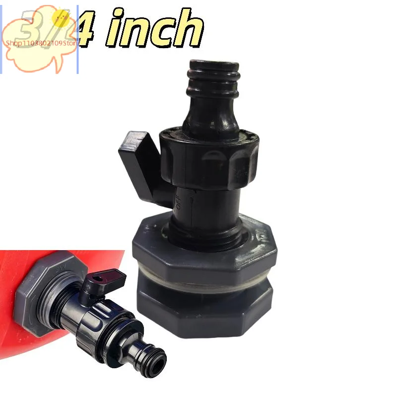 【T】1 Set 3/4 Inch Rain Bucket Valve Fittings Connectors PVC Rain Bucket Diverter Kit Water Pipe Fittings Home Spray  Accessories