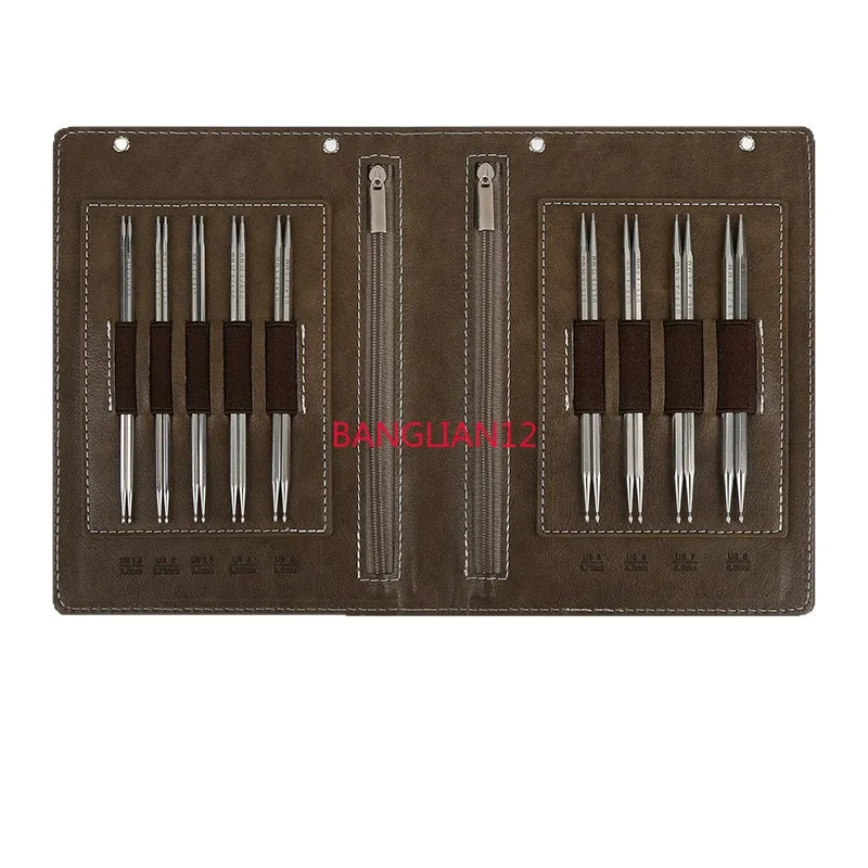 Knitting Tool, Hexagonal Water Drop Ring Needle Polygon Solid Stainless Steel Removable Ring Needle Set