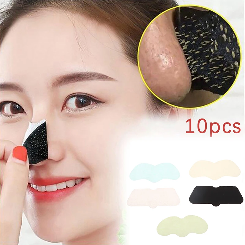 10 ชิ้น Unisex Blackhead ลบหน้ากาก Peel แถบจมูกทําความสะอาดลึกหดรูขุมขนจมูกสีดําหัวลบสติกเกอร์ Skin Care Mask