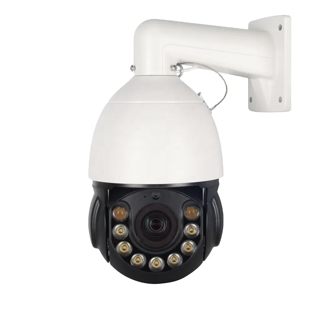 Hisilicon SoC Chipset Sensore IMX335 Monitoraggio automatico a colori Telecamera PTZ con cupola audio bidirezionale con altoparlante e microfono integrati