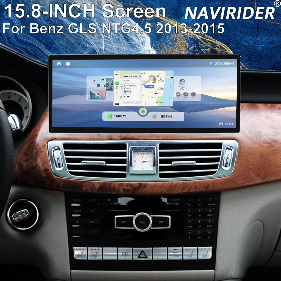 

15.8INCH GPS Navigatiom HD Screen For Benz GLS Class 2013-2018 NTG 4.5 Car Radio Multimedia Player Android Auto Wireless CarPlay