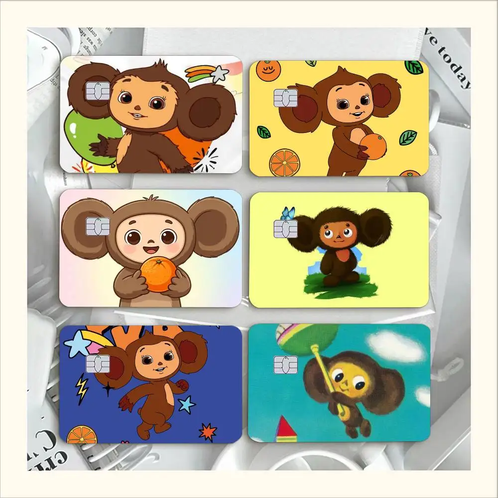 Cartoon C-Cheburashka-es Waterproof Film Skin Cover Credit Card Stickers Debit Front Bank Bus