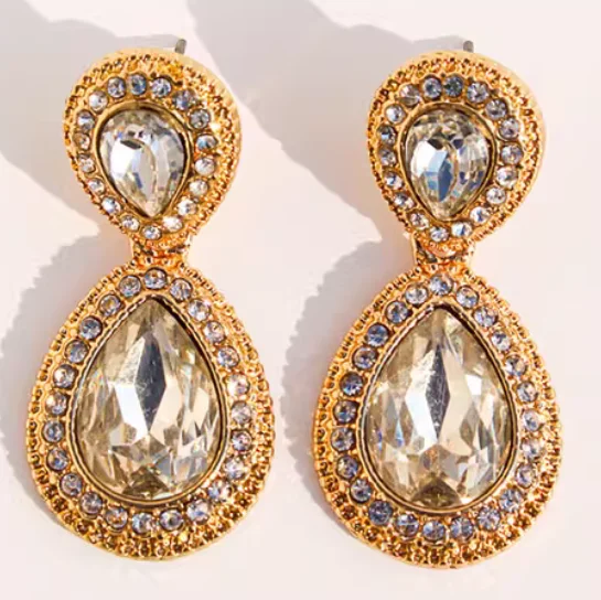 

Внешняя торговля ювелирные изделия, роскошные изысканные серьги с каплями воды, шампанское, элегантные темпераментные серьги для вечеринки, дня рождения, женские серьги