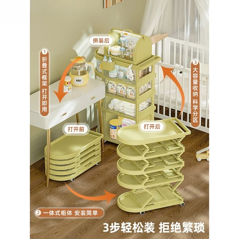 ชั้นวางของใช้เด็ก โต๊ะป้อนอาหาร ตู้เก็บของ อาหารเสริม รถเข็นเคลื่อนที่ ทารก