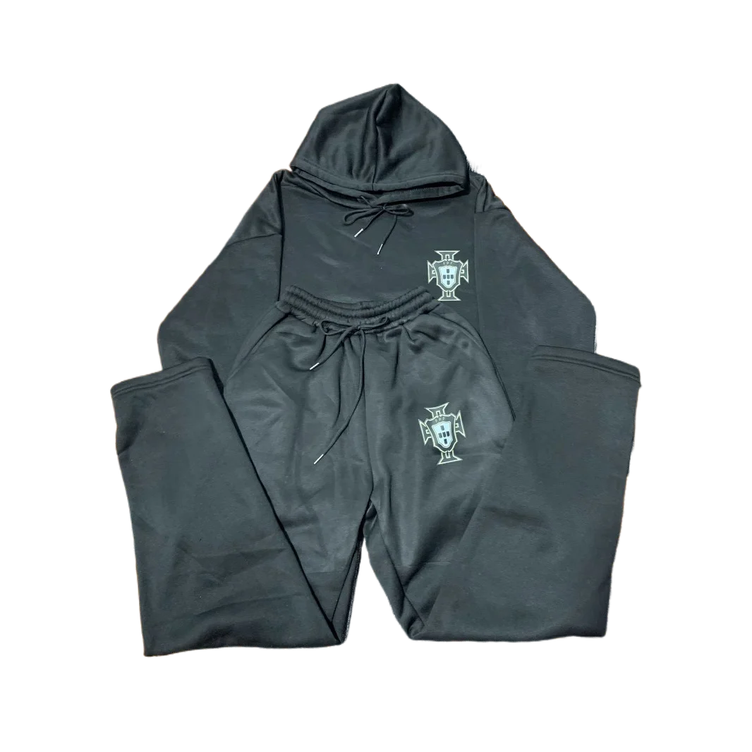 2025 Autumn and Winter New Style Long-Sleeve Hooded Shirt, Trendy Loose Casual Pants, and Sweatshirt Set for Men