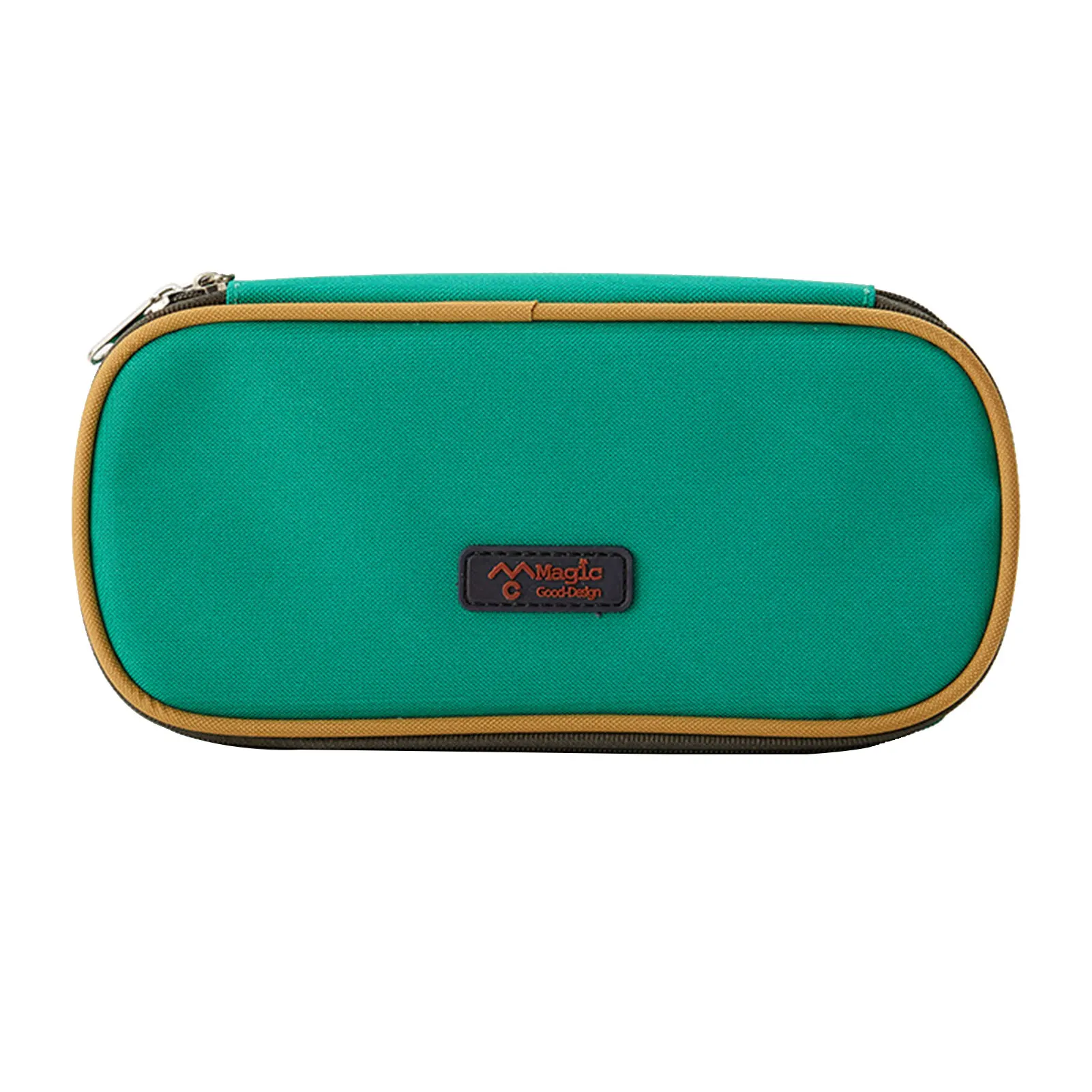 여행용 더블 지퍼 캔버스 파우치, 대용량, 간단한 다기능, 어린이 성인 필통, 학교 사무실 학생