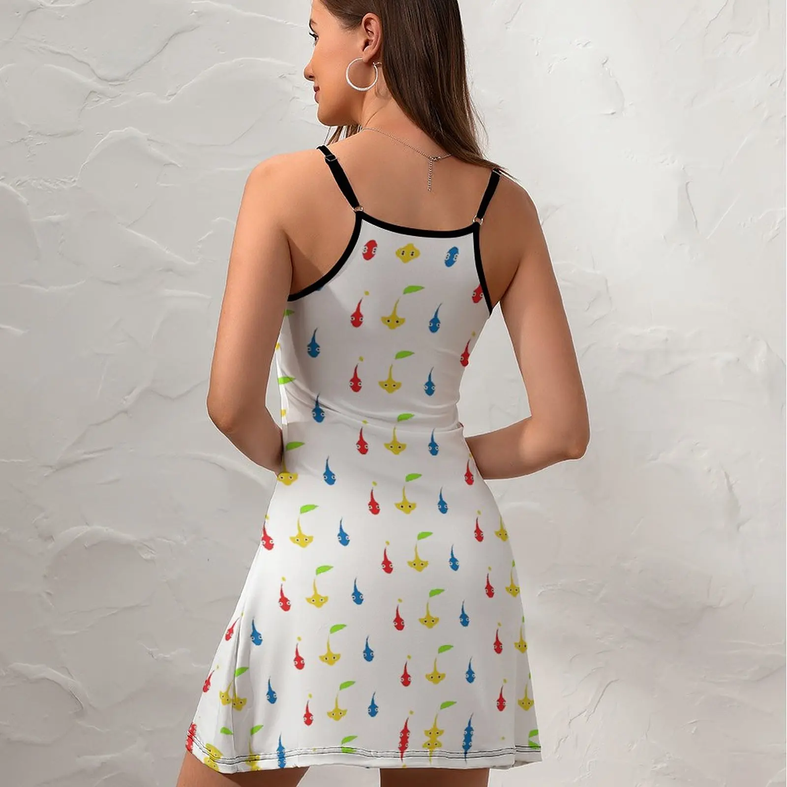 Exotic Woman's Clothing Suspender Dress Pikmin Characters Socks  Women's Sling Dress Vintage Cocktails Funny Joke