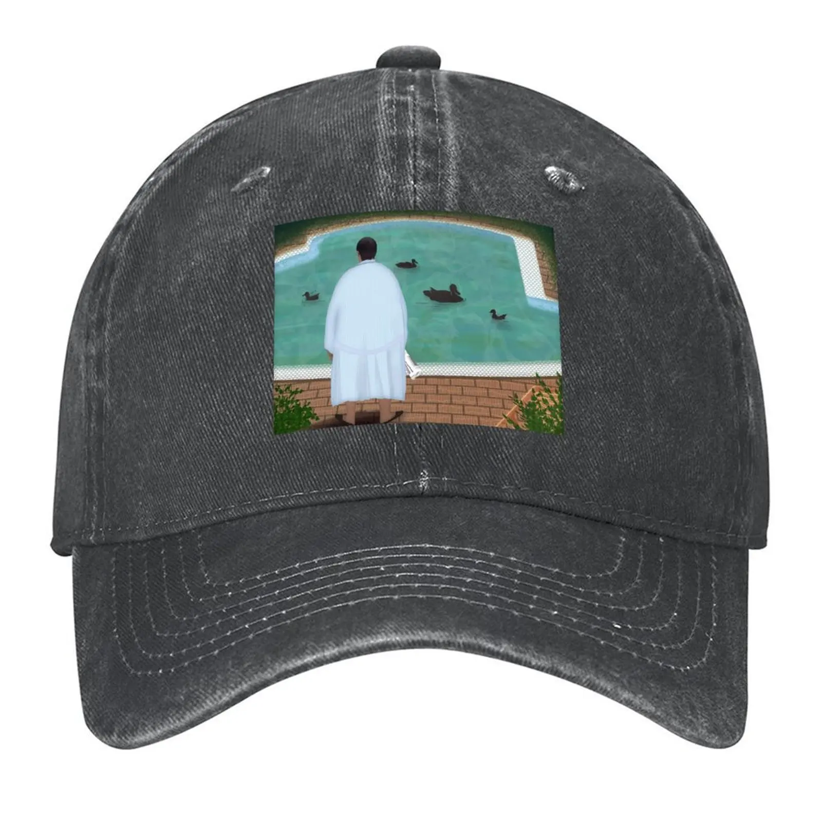 

Him, with those ducks... Baseball Cap Hat men Hat Beach custom caps golf hat genuine Hats Man Women's