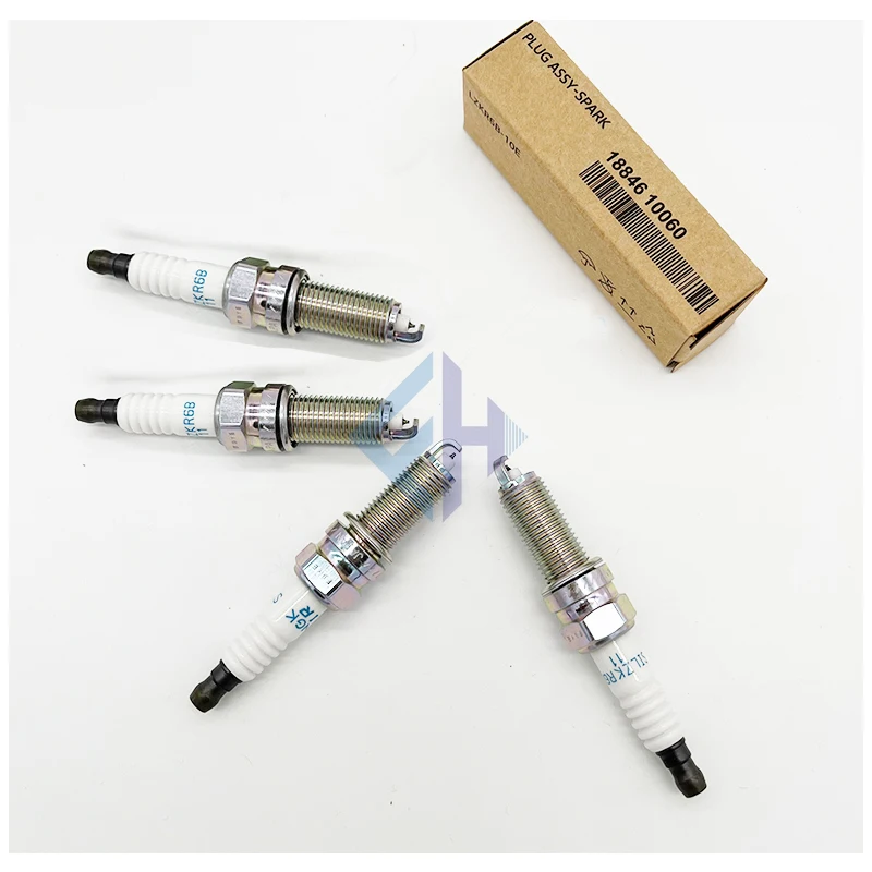 original New Genuine 4 PCS Spark Plug 1884610060 SILZKR6B-11 1885510060 For i30 i40 ix35 TUCSON Veloster SONATA Kia Soul Cee\'d