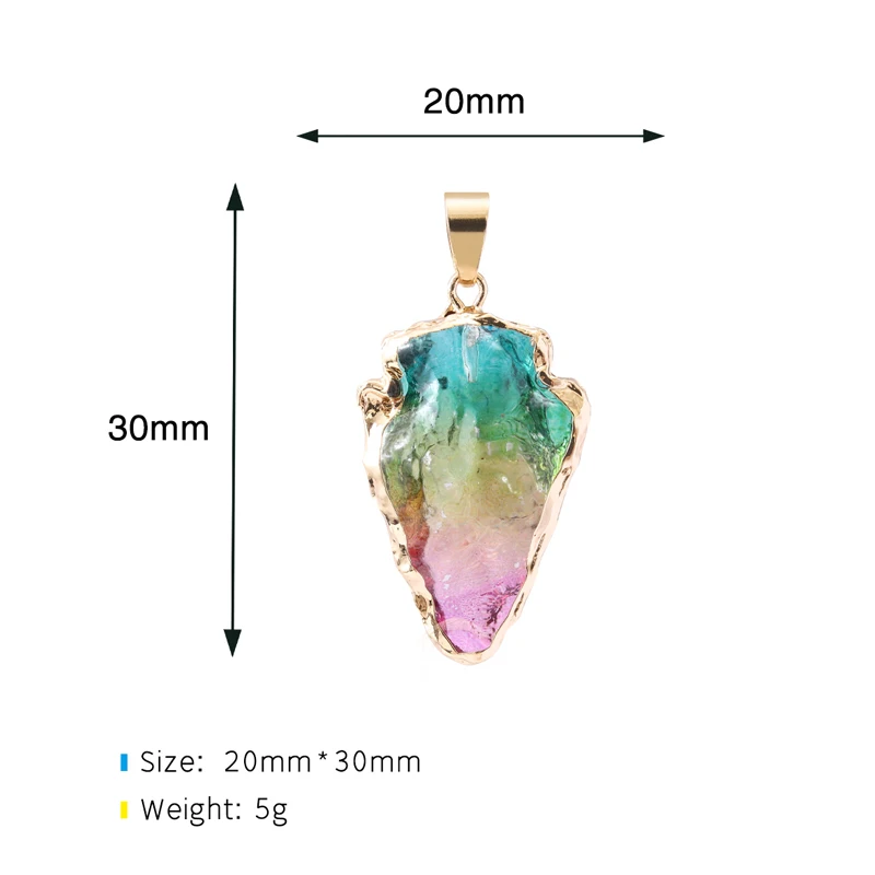 New Natural Healing Crystal Stone for DIY Making Necklace Pendant Decoration Divination Amulet Spirit Stone Pendant with Chain