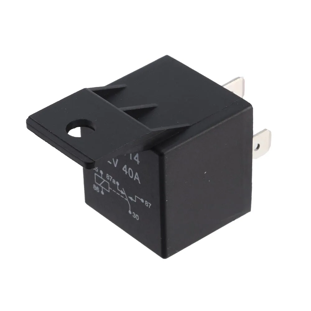 Auto Car Relay JD1914 12V 40A 5 Pin Plastic Bracket Type Switching Contact for Automobile Motorcycle Electronic Control Device