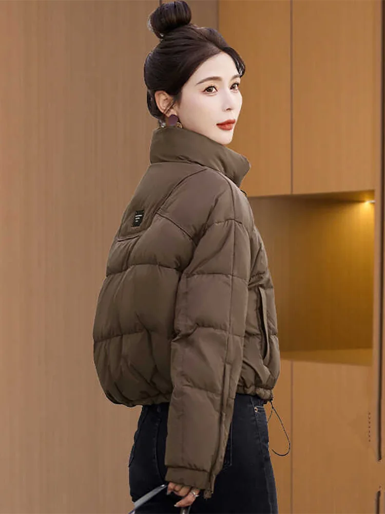 Faionable ort down Jaet de algodón para mujer, abrigo Sle de pan, ropa de abrigo de invierno Premium, talla Cact, viaje, Sle, cremallera, Sve