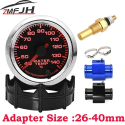 AD 52MM Water Temperature Gauge 40~140 Celsius Racing Gauge Kit Car with 1/8NPT Sensor Water Temp Joint Pipe Sensor Adapter