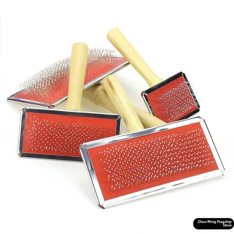 

Plastic Handle Wire Brush for Pet Dogs Brushing Comb Korean Style Retractable Comb Personal Hygiene Cleaning Tool