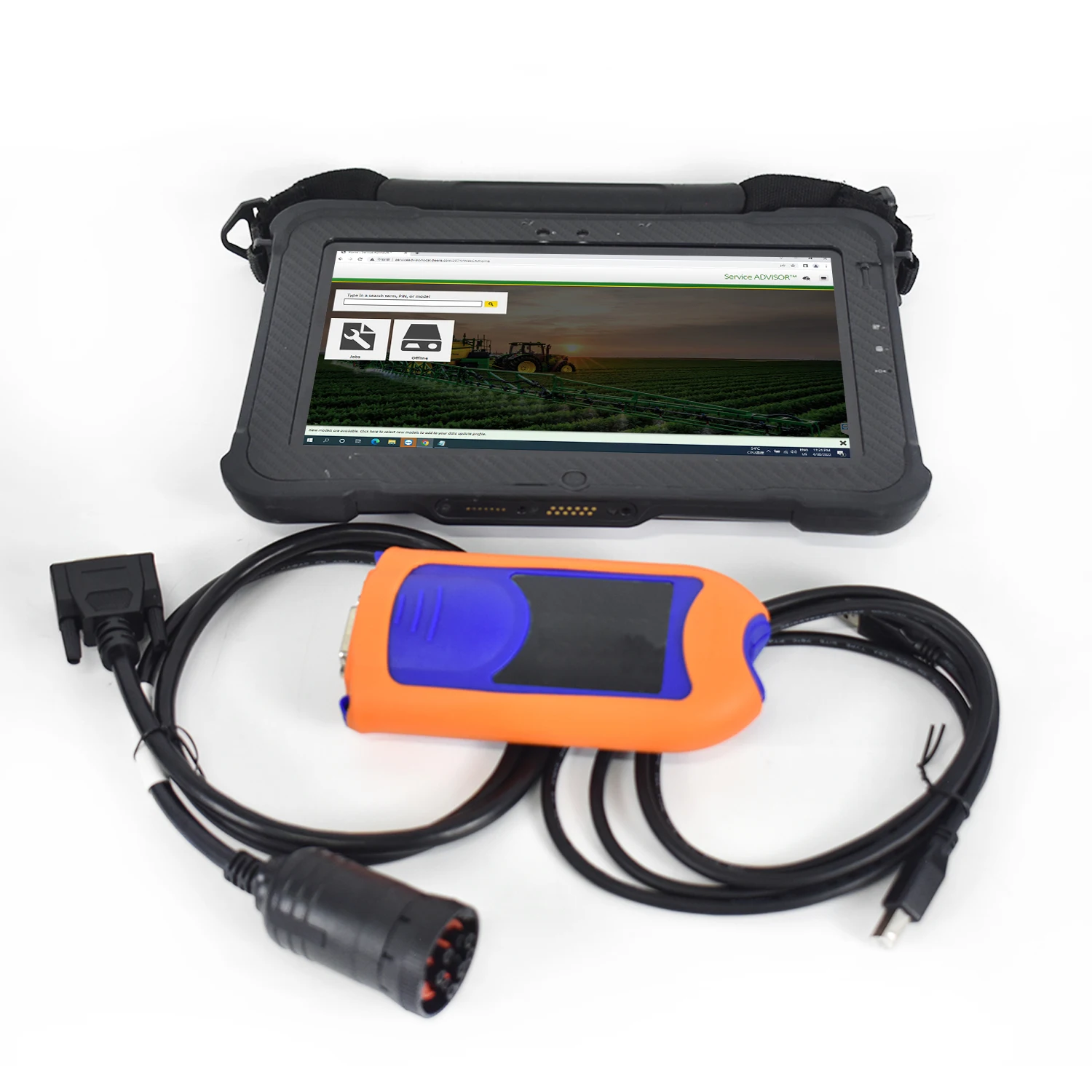 

For Construction Agriculture Equipment Engine Service JOHN-DEERE JD V2 EDLSCAN Electronic Diagnostic Adapter+Xplore Tablet