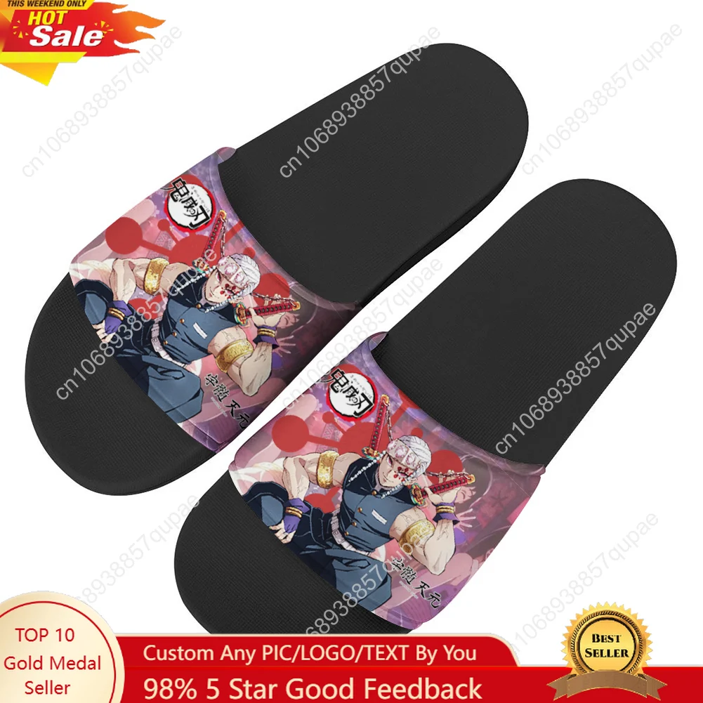 

Tengen Uzui Slippers Home Water Shoes Men Women Teenagers Hot Anime Fashion Beach Pool Sandals Tailor-made Summer Slipper