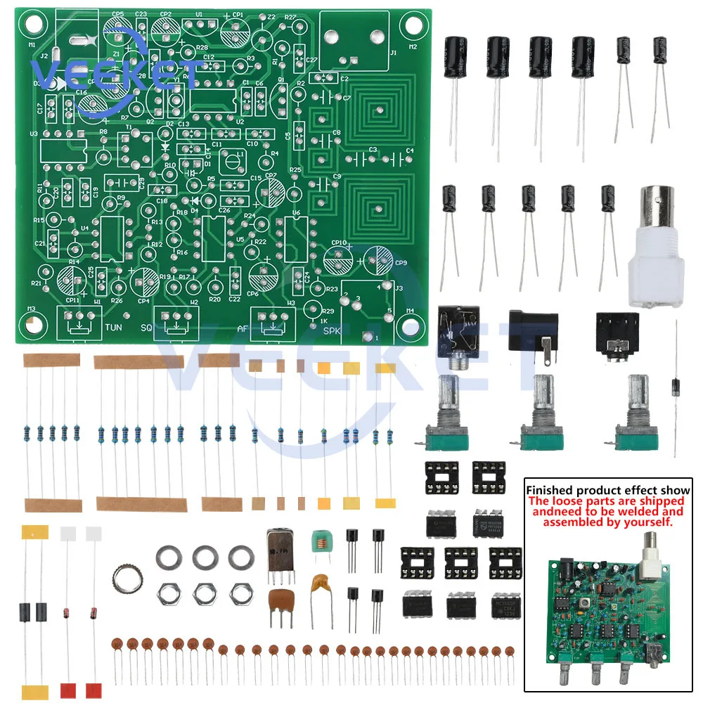 

DIY Kit 118-136MHz AM Signal Radio Aviation Band Receiver High Sensitivity Air Band Aircraft Tower Calls VHF Antenna
