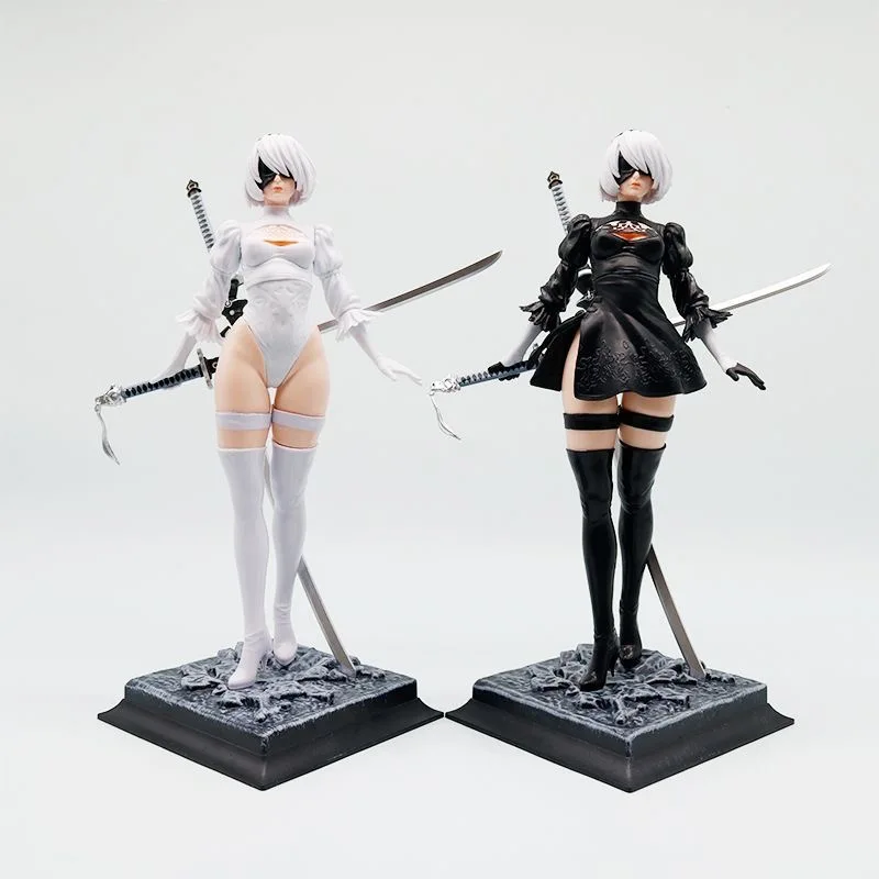 New In Nier Automata 2b Anime Girl Gk Figure Sculpture High Slit Battle Suit Collectible Statue Desktop Decoration Toys Gift view 4