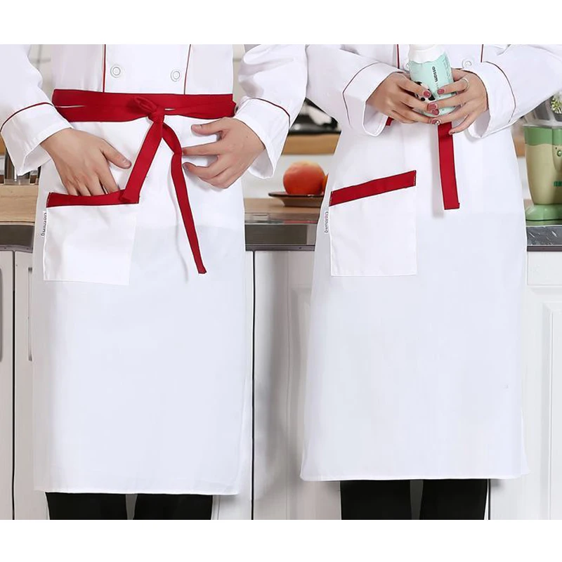 Restaurant Cook Cooking Aprons Hotel Men's Kitchen Pinafore Cafe Waiter Apron Bakery Chef's Cap Breathable Women's Kitchen Hats