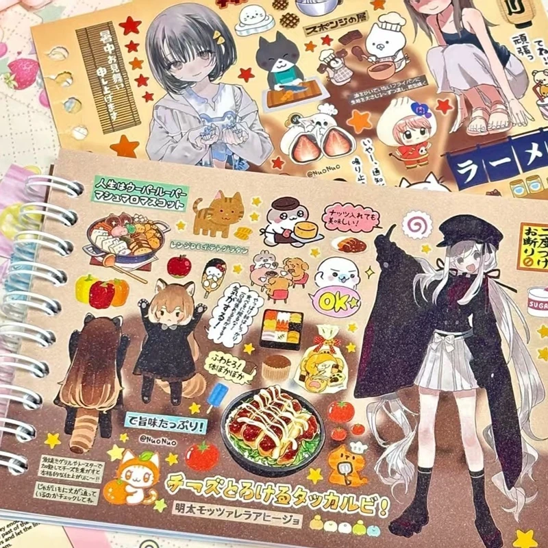 Cute Japanese Anime Girl Cut Film Sticker Book Journal Phone Case DIY Scrapbook Sticker Kawaii Decoration Stickers