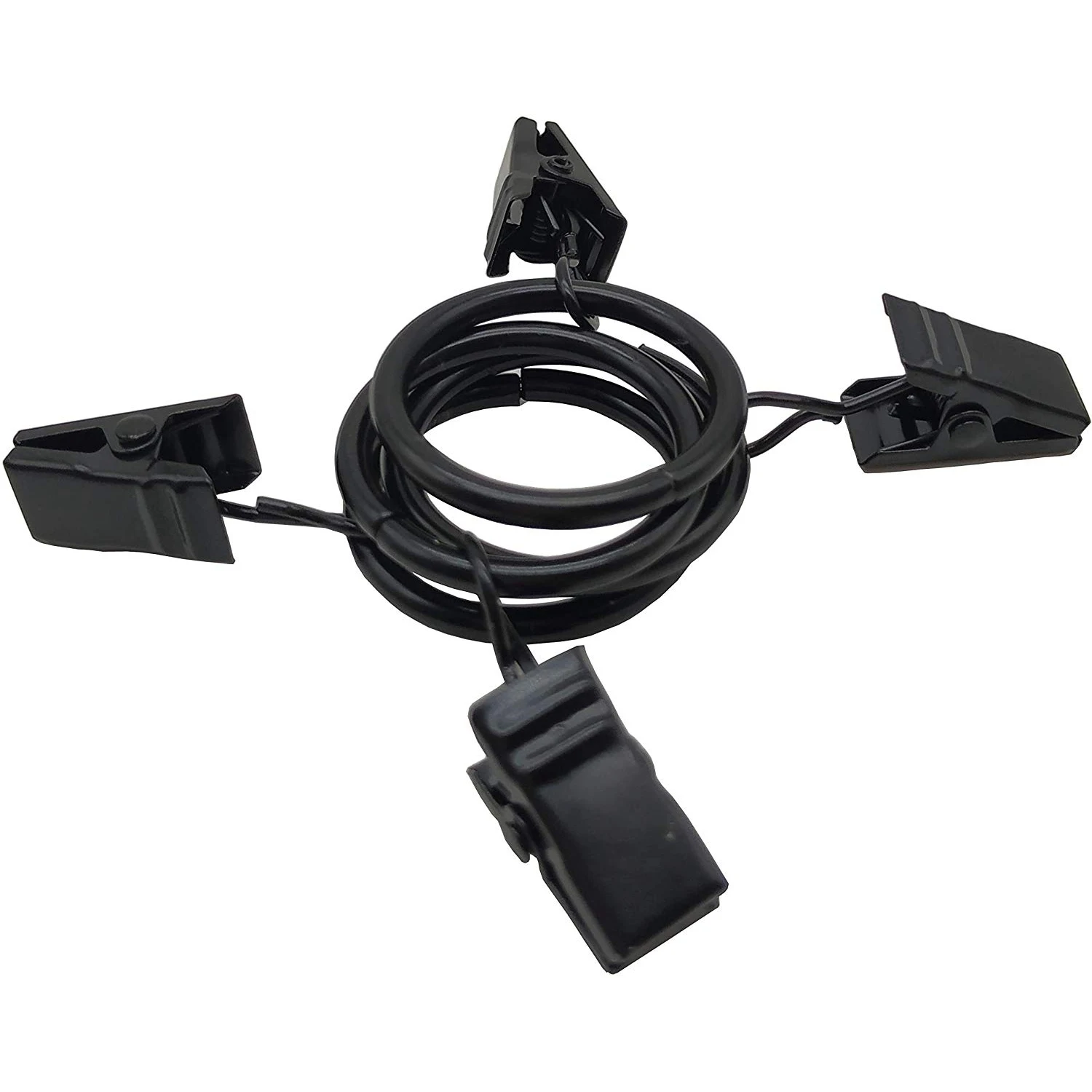 A67P-42 Packs Of Curtain Ring, With Clips, Decorative Curtains, Rust, Retro, 1 Inch, Inner Diameter, Black