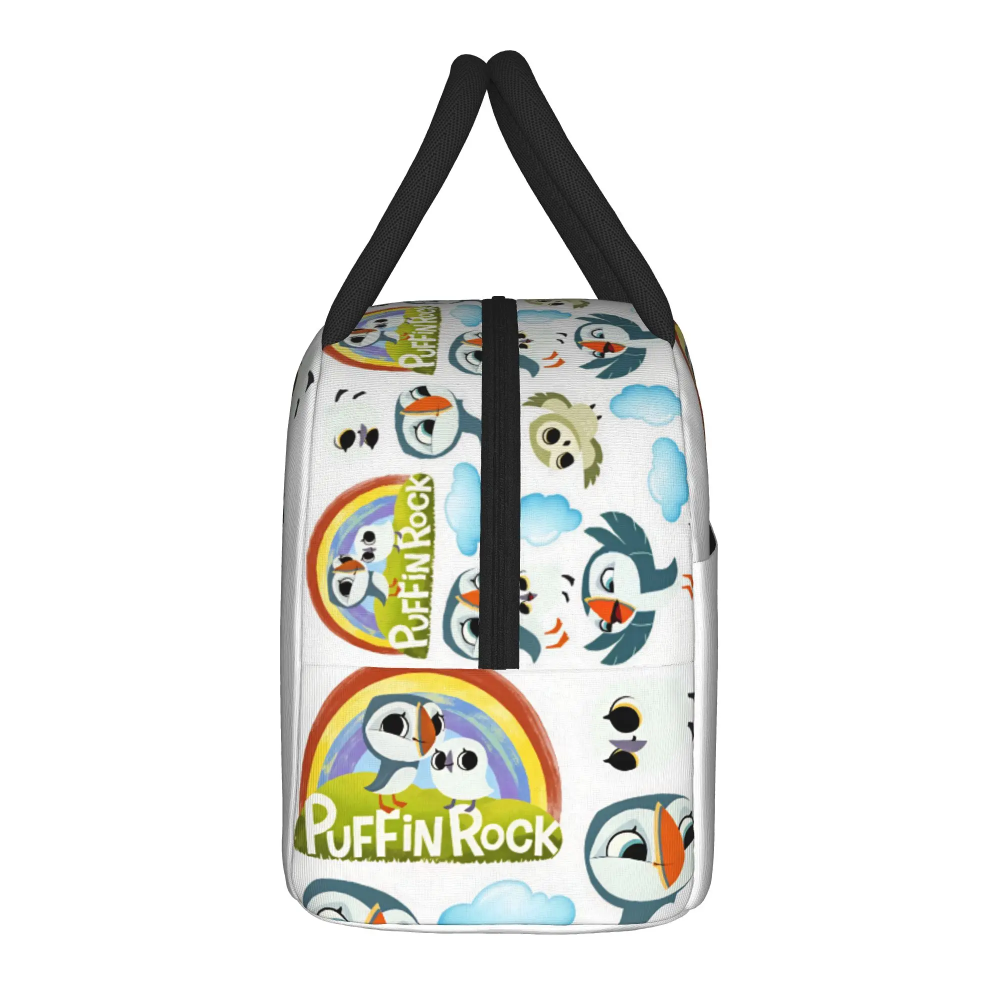 Puffin Rock and the New Friends Lunch Bag Portable Insulated Lunch Box Child School Cooler Bag Oxford Thermal Tote Handbags
