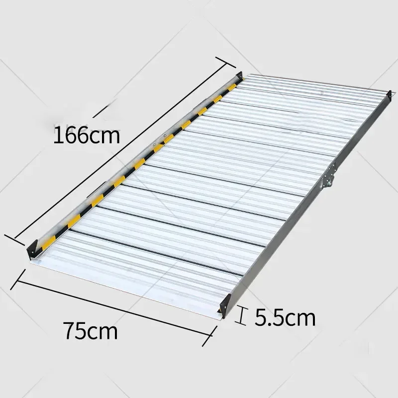 New Electric Up And Down Folding Wheelchair Ramp Board Portable Mobile Aluminum Alloy Pedal Climbing Stairs Springboard Barrier-