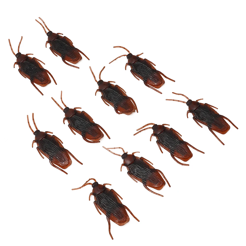 Prank Prank Cockroaches Smelless Trick 5/10pcs 6cm X 2cm Fake Funny Plastic Realistic Cockroaches Eco Friendly