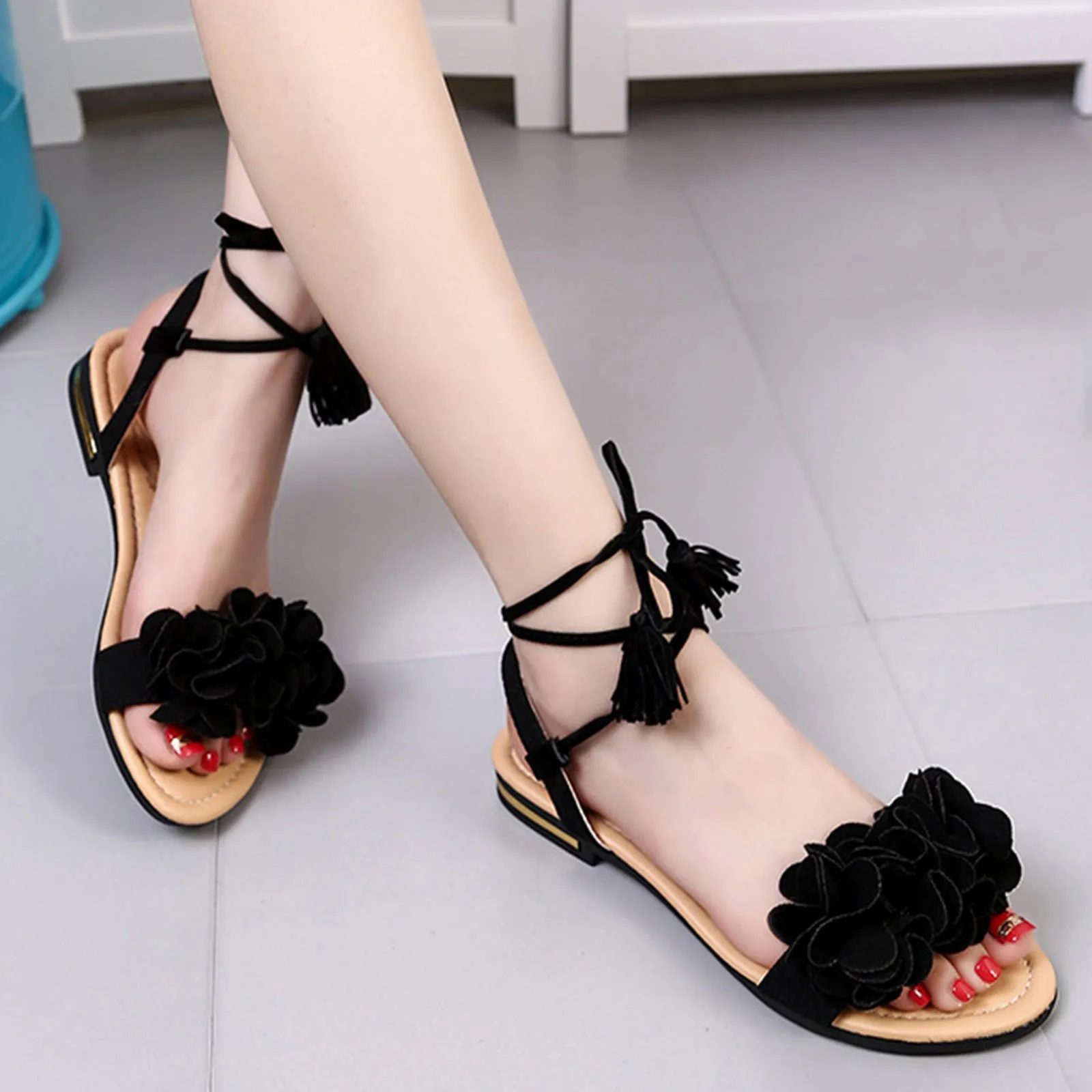 High Sandals for Women Rhinestone Platform Sandals for Women Women Beach Sandals Womens Tie up Sandals Size 12 Heeled Sandals