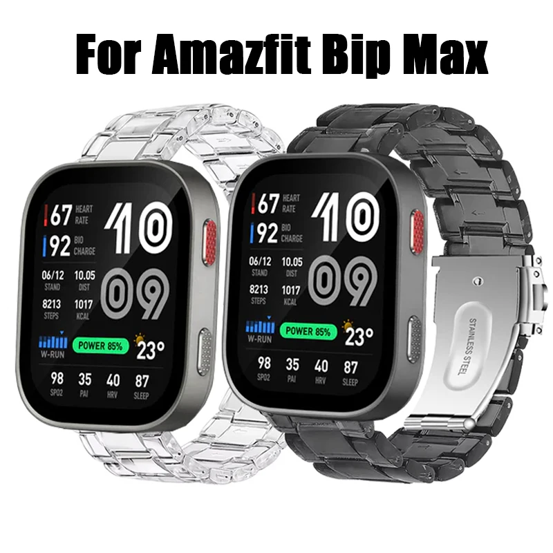 22mm klares Harzarmband für Amazfit Bip Max Smart Watch Armband Correa für Amazfit Bip Max Uhrenarmband Zubehör
