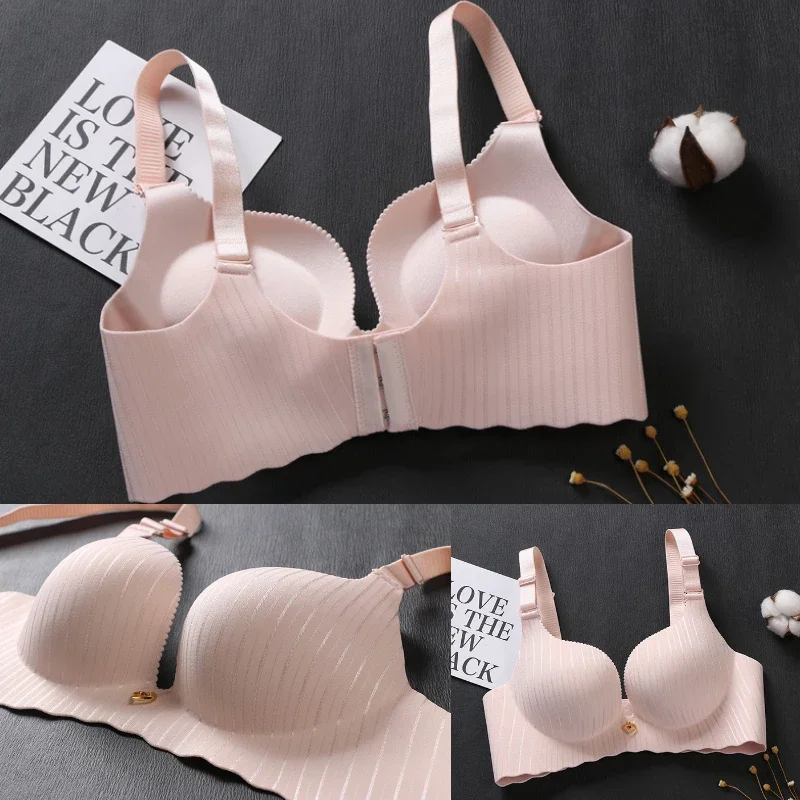 

Dual-Density Push Up Bra 6cm Lower Padded No Wire Bra Upper Thin Lift for Small Bust Natural Gather & Comfort