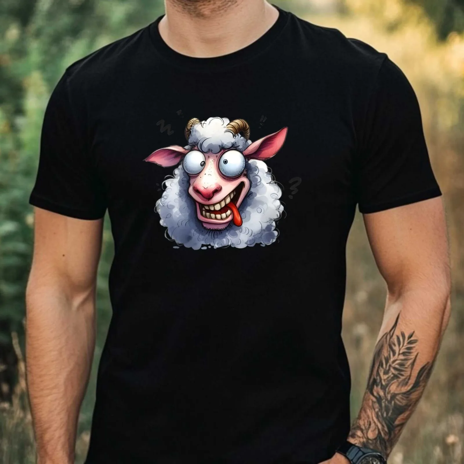 Mens Funny Sharp Motif Cotton T-Shirt Size XS to 5XL