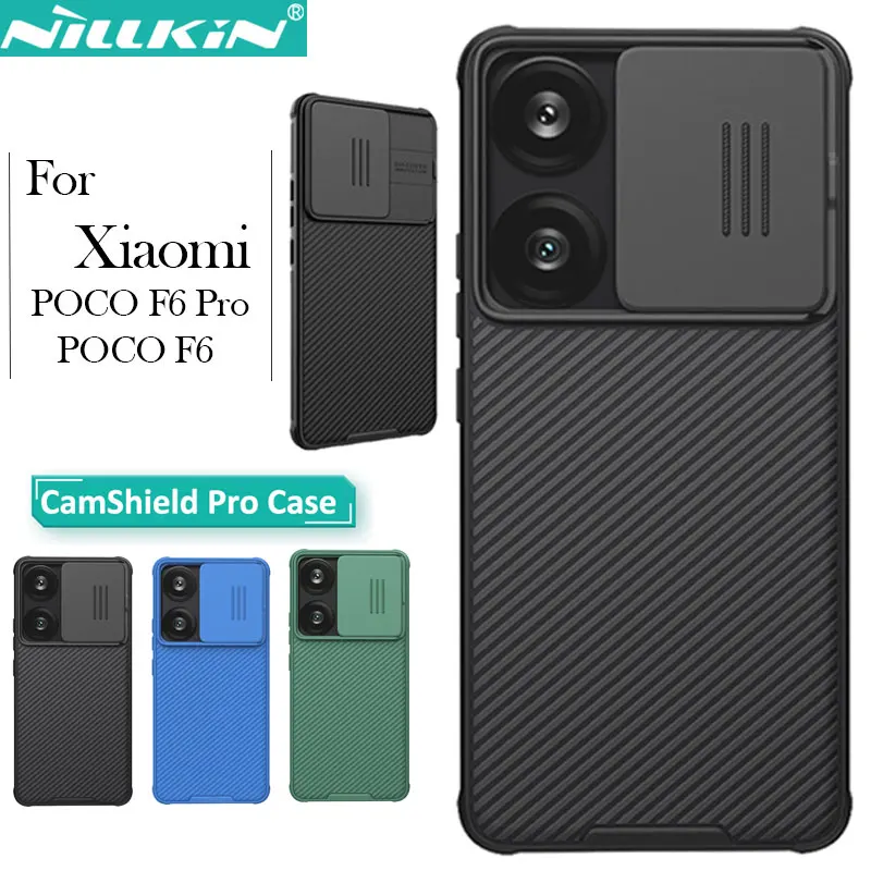 Nillkin For Xioami POCO F6 POCO F6 Pro 5G CamShield Pro Case with Slide Camera Cover Protector Hard PC+TPU Cover for poco f6