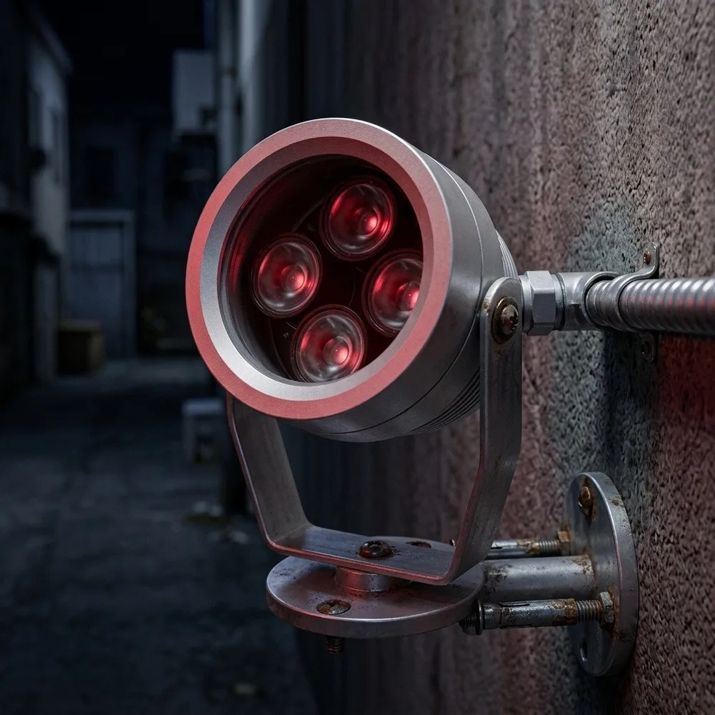 Outdoor IR Spotlight Infrared Fill Light For Outdoor Night Monitoring IP66 Waterproof Rating Adjustable Beam Angle