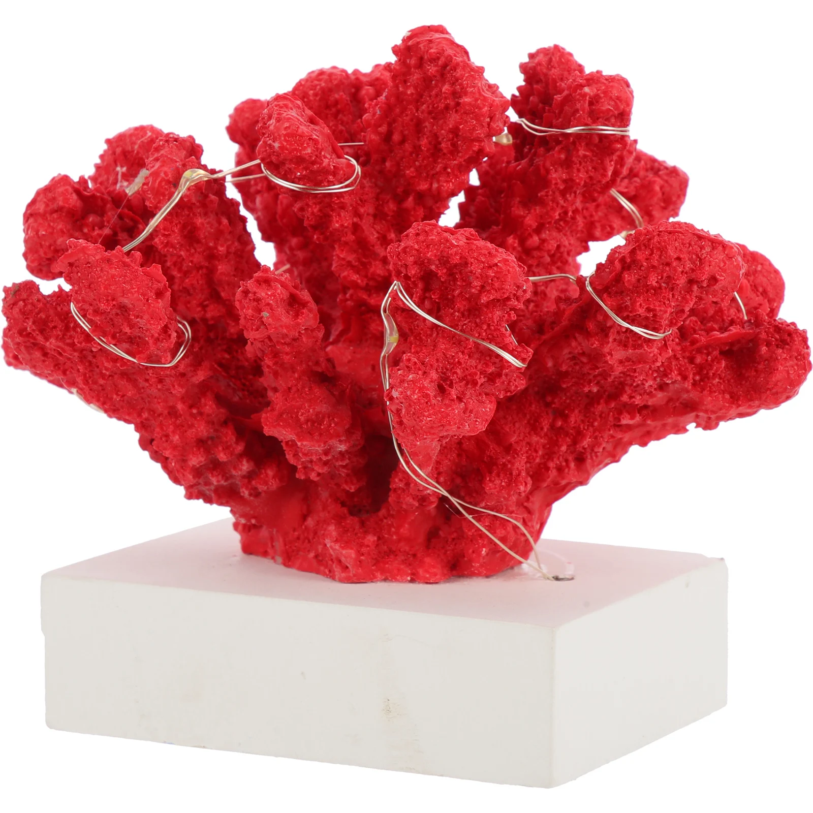 

Coral Decorations with Lights Volcanic Shape Fish Tank Wall Decorative Corals Aquarium Resin