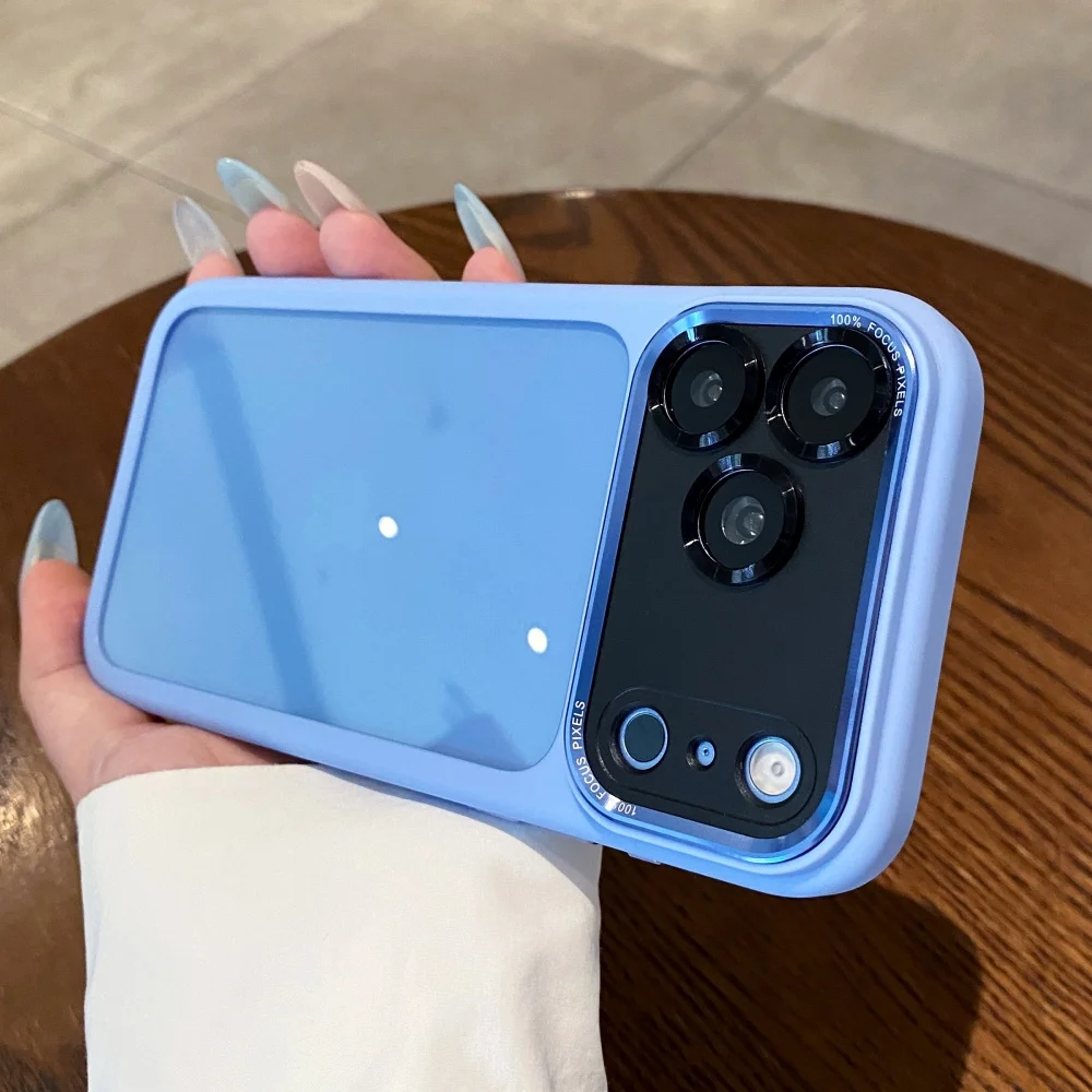 Luxury Full Lens Protective Crystal Transparent Case For iPhone 14 15 16 17 18 Pro Max With Camera Touch Buttons Bumper Cover