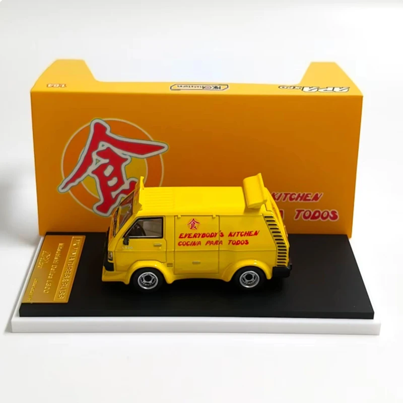MK Diecast 1:64 مقياس 2025 Delica L300 شاحنة طعام مع دمية سبيكة محاكاة نموذج سيارة مجموعة تذكارية هدية عرض ثابت