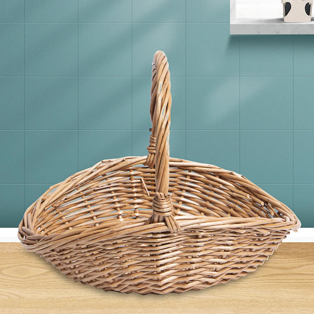 

Basket Fruit Delicate Storage Household Daily Accessories Wear-resistant Handwoven Picnic