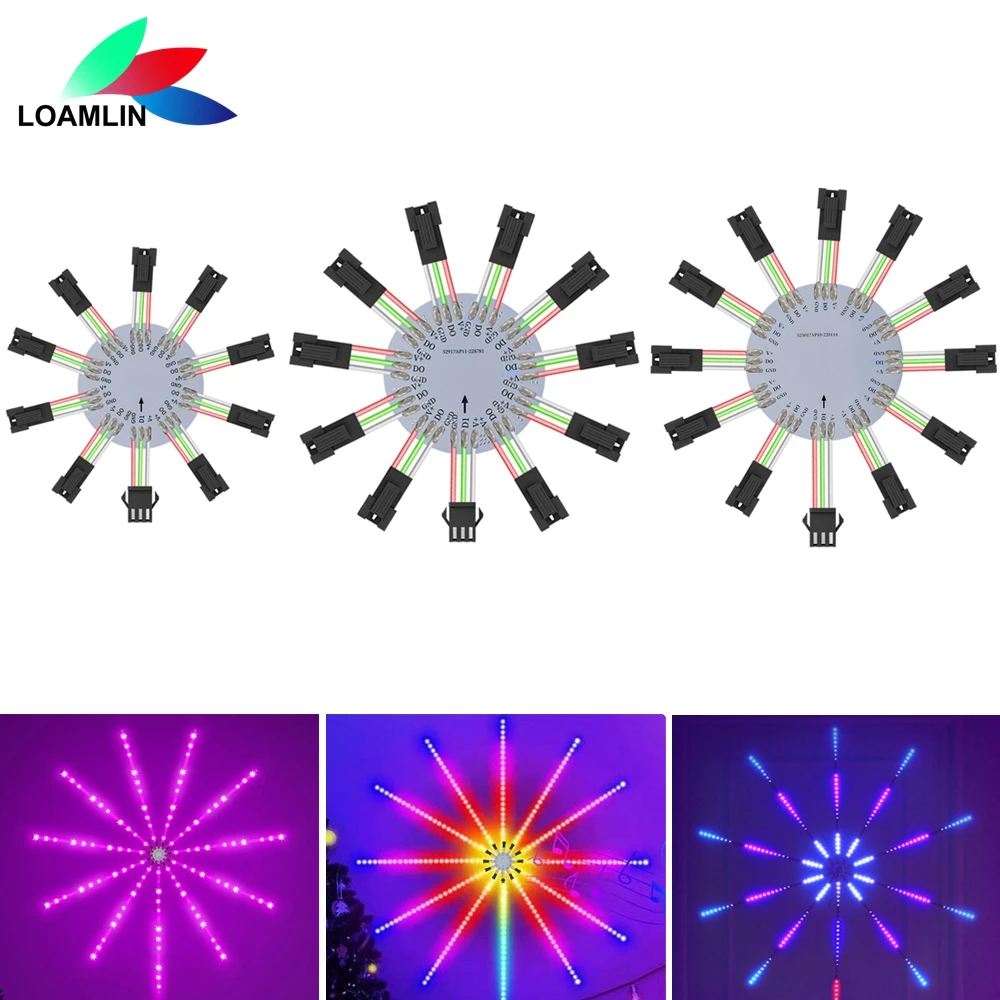 

11/12/13 Channels Firework Light Module WS2812 WS2811 SK6812 Individually Addressable 3PIN Round Panel For Home Party Decor