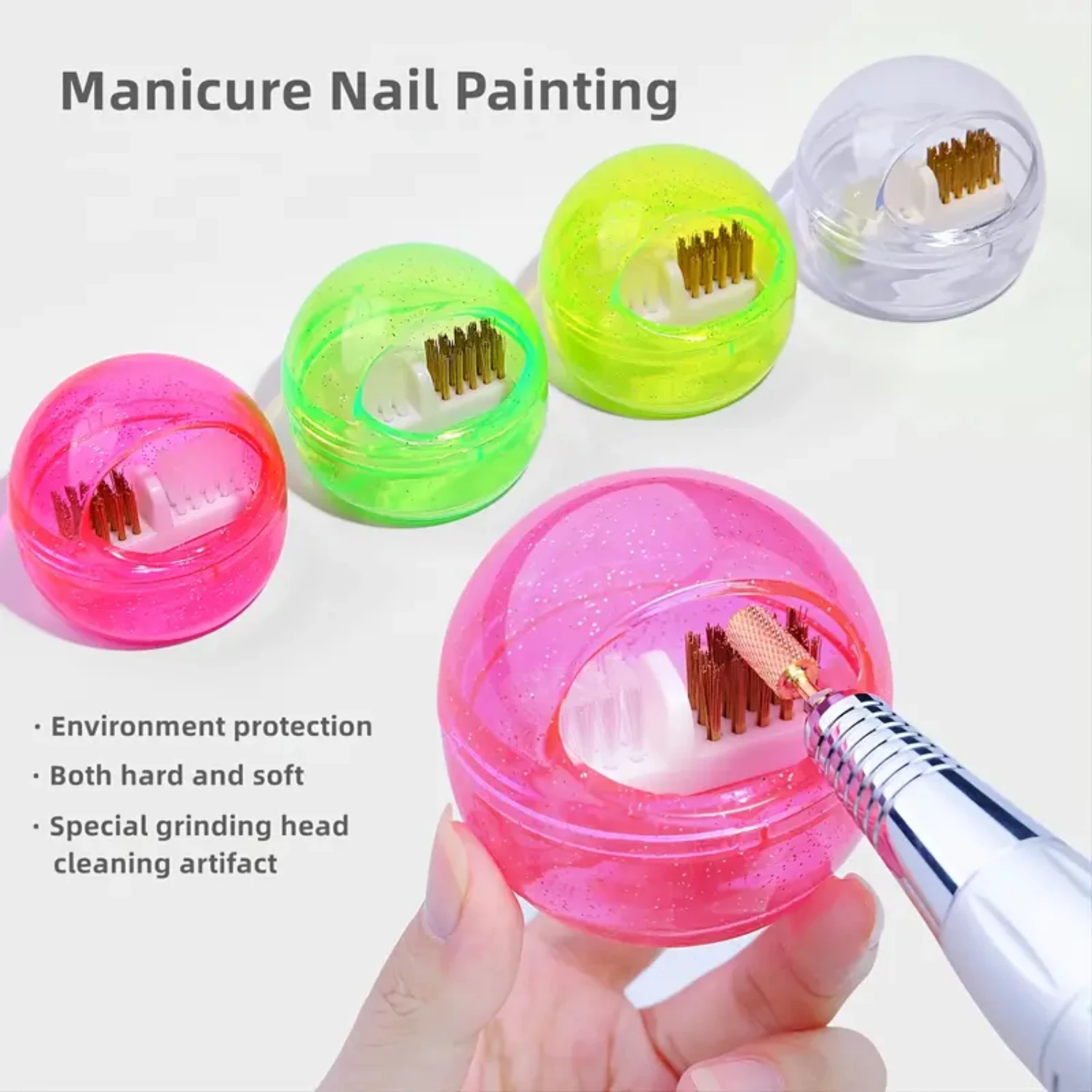 Convenient, Reliable, Stable, Practical Nail Brush Cleaner - Small, Stable, Compact Design - Drill Bit Cleaner for Home and Beau